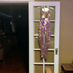 Good time USA rose gold sequin jumpsuit l